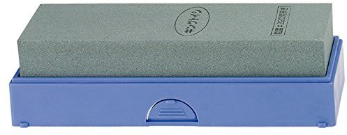 Pietra per affilare giapponese Waterstone King PB-01, grana #220, prodotta in Giappone, con custodia rigida trasparente e supporto