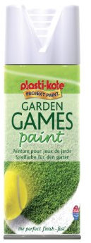 Plasti-kote 4376 400ml Garden Games Spray Paint - White