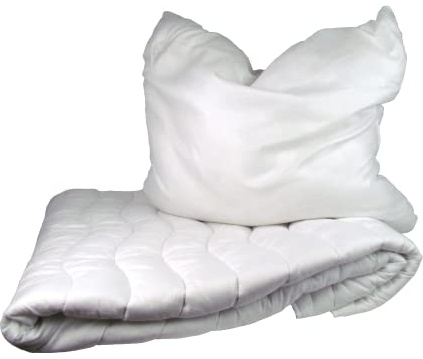 Mikrofaser Bettenset 2-teilig - Kopfkissen 80x80cm und Bettdecke 135x200cm - Allergiker geeignet (1 Set)