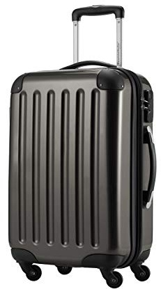 Hauptstadtkoffer Alex - Handgepäck, 55 x 38 x 23 cm, 4 Rollen, 42 Liter, Reisekoffer, Hartschalenkoffer, Rollkoffer, Bordgepäck Koffer, erweiterbar, Graphit