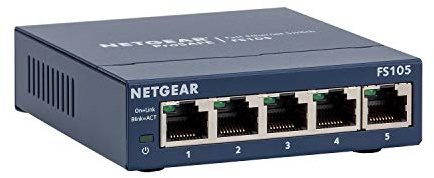 Netgear FS105-300UKS ProSAFE Commutateur Fast Ethernet de Bureau 10/100 5 Ports Commutateur Ehternet 5 Ports Bleu