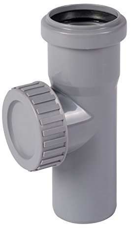 Ostendorf HT Reinigungflanschett Reinigungsrohr DN 50 PP Grau 117mm