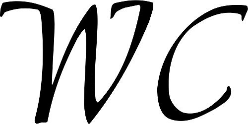 Selbstklebendes Schild - WC - schwarz, 8x4cm - Kleben statt Bohren, 75002 Aufkleber Beschriftung fürs Bad