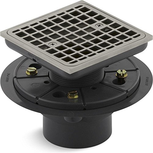 Kohler K-9136-BN Square Design Tile-In Shower Drain Finish: Vibrant Brushed Nickel