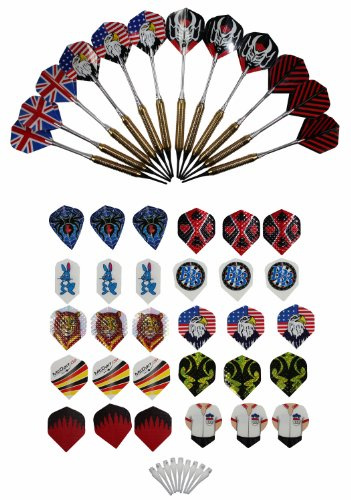 McDart 12 Brass Darts +100 Spitzen + 30 Flights