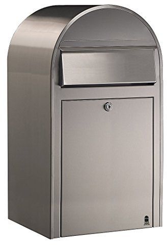 Bobi Grande Edelstahl Briefkasten (V2A) Wandbriefkasten Postkasten XXL groß