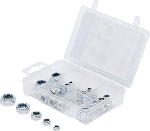 BGS Diy 88144 | Nut Assortment | self-locking | Metric | M4 - M12 | 53 pcs.