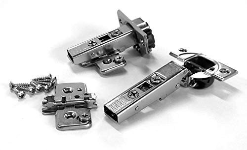 Blum Lot de 8 charnières Blumotion à fermeture amortie à 110 degrés, fermeture automatique, cadre frontal, avec plaques de montage (complet – superposition – Lot de 8) Blum