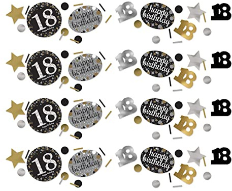 amscan 10022751 9900555 Konfetti 18 Silber und Gold