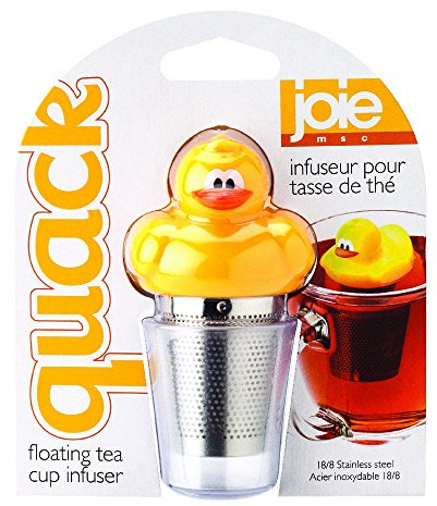 Joie Teesieb Tee-Ei Ente aus Kunststoff und Edelstahl hergestellt, Maße: ca. 15 x 10 x 5 cm, 11040