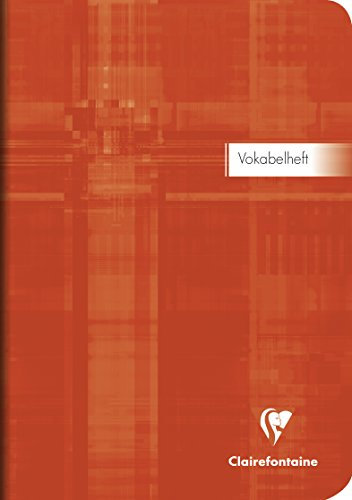 Clairefontaine 36889C Vokabelheft (DIN A5, 14,8 x 21 cm, liniert, mit 2 Mittelstriche, 32 Blatt) 1 Stück farbig sortiert