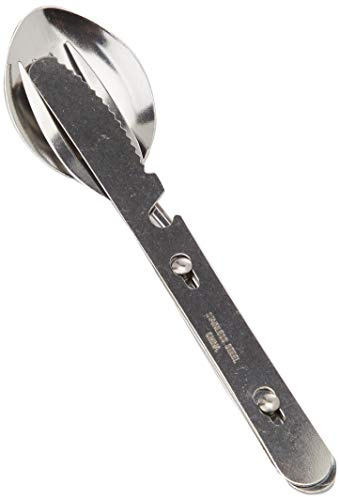 ibili 720200 Camping-Besteck-Set, Edelstahl, silber, 17.5 x 5 x 2 cm, 3 Einheiten