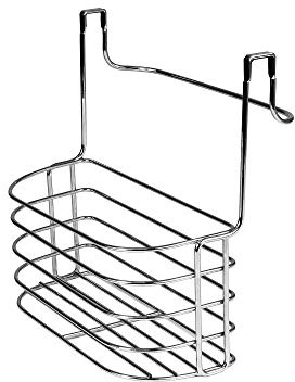 Spectrum Diversified Duo Over-the-Cabinet Towel Bar & Medium Basket, No Installation 2-in-1 Cabinet Basket & Towel Bar, Under Sink Storage & Organization