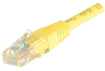 CONNECT 0.30 m en cuivre/Aluminium RJ45 Cat. 5e U/UTP Patch Cord – Jaune