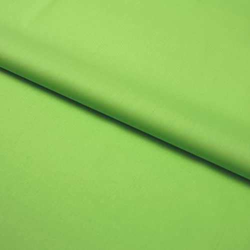 Stoff Meterware Hellgrün 160 cm Baumwolle Linon – Uni einfarbig, schadstoffgeprüft, pflegeleicht, waschbar bis 30 °C, ca. 130 g/m², 1 Meter Baumwollstoff, hergestellt in Europa