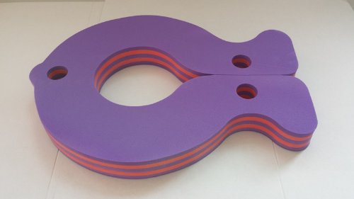 Schwimmbrett Fisch Schwimmfisch Auftriebshilfe Fisch Purple Lila Violett Stripes