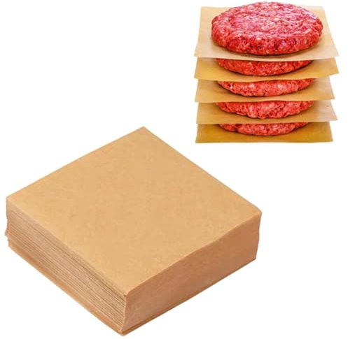 Lot 1000 Papiers Antiadhésifs Carrés Marrons 11cm Steak & Burger