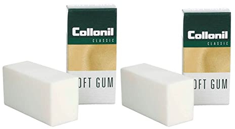 Collonil Soft Gum, Caoutchouc de Nettoyage pour Cuirs et Textiles Fins et Lisses - paquete de 2