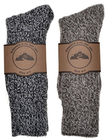 2 Pairs of Thick & Warm Wool Blend Ladies socks
