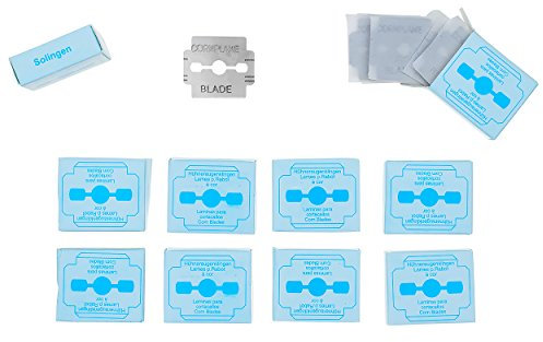 100 unidades de hojas corneales - callos Cuchillas - 10 paquetes de 10 unidades cada uno - Paquete de almacenamiento