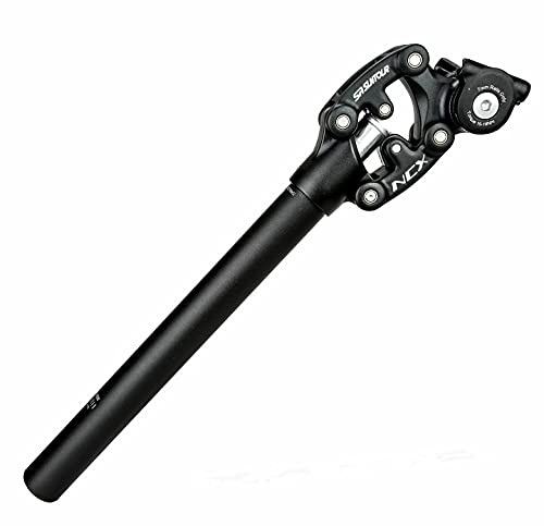 SR Suntour Suntour Parallelogramm Federsattelstütze SP12-NCX 27,2 mm x 400 mm XL Aluminium Schwarz Mountainbike Sattelstütze