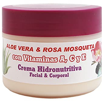 Crema Idronutritiva Viso e Corpo con Aloe Vera pura da coltivazione biologica delle Isole Canarie, Rosa canina e vitamine, 250 ml - Per una pelle radiante -Bionatural 11320