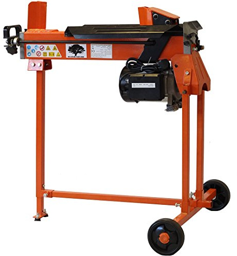 Forest Master FM10T-6 Electric Log Splitter 6 Ton - DuoCut Blade - Log Length up to 430mm - Pre-Filled Ready for Use - Workbench, Guard and Stand - Ramstop