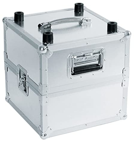 ROADINGER Platten-Case Profi ALU 50/50 glatt 100LPs | Platten-Case im Aluminiumgehäuse
