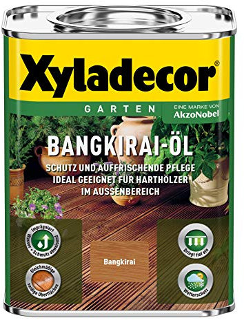 Xyladecor Bangkirai-Öl, Geruchsmildes Pflegeöl zum Schutz und Auffrischung von Bangkirai-Holz im Außenbereich, 750 ml