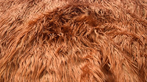 StoffBook goldbraun kunstfell flokati pelzstoff, kuschelfell zottelfell, teddyfell, plüschstoff für dekoration, nähprojekte, kuscheltiere, diy, weich, zotteliges Fell Stoff, c963