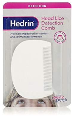 Hedrin Pettine per lendini, rileva e rimuove rapidamente pidocchi e uova, trattamento rapido ed efficace, adatto a tutti i tipi di capelli, adulti e bambini (confezione da 1)