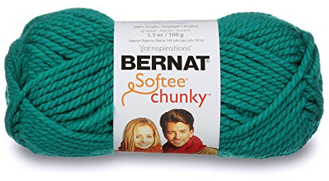 Bernat Softee Chunky Yarn, 3.5 Oz, Gauge 6 Super Bulky, Emerald