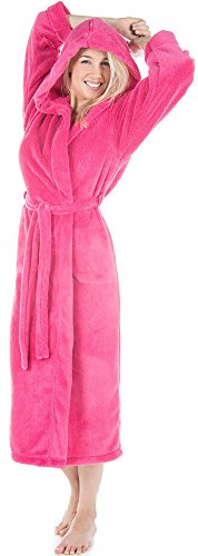 CelinaTex XS-XXXL Bademantel Kapuze zweifarbig kurz seitliche Eingrifftaschen Damen Sherpa Kuschelfleece Morgenmantel, Sauna, Spa, Pool, Bad, flauschig und komfortabel - OEKO-TEX Kos
