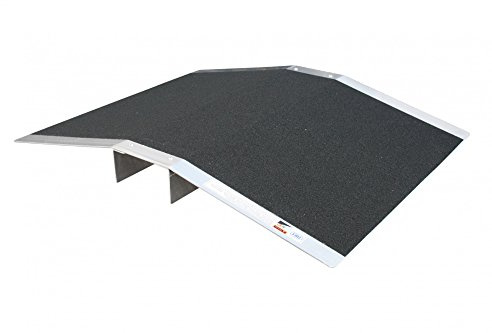 Schwellenrampe Aluminium 90 cm – Rollstuhlrampe aufliegend Barrierefreie Zugangslösung für Türschwellen & Stufen rutschfest
