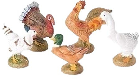 Fontanini by Roman Inc., Bethlehem Birds, 5 Animals Collection, Nativity Figure and Accessories, Hand Sculpted and Painted