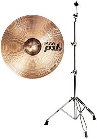 Paiste 20 PST 5 Medium Ride Becken und Beckenständer gerade Set