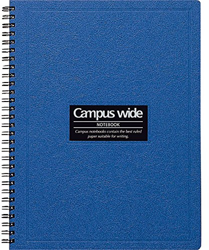 Kokuyo Campus Wide Twin Ring Notebook - Special B5 (7.5 X 10) - 30 Lines - 70 Sheets - Blue by Kokuyo Co., Ltd.