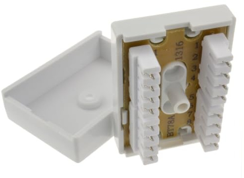 kenable 4 Pair BT Telephone IDC Terminal Block Coupler Junction Box Unit 7/8A