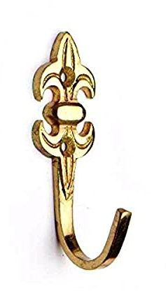 Bulk Hardware BH03975 Embrasse de rideau Fleur de Lys, 75 x 25 x 35 mm, Set de 2 Pièces