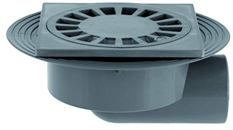 Jimten S-248 - Caldereta sifónica de salida horizontal (250 x 250, polipropileno, moderno) color negro