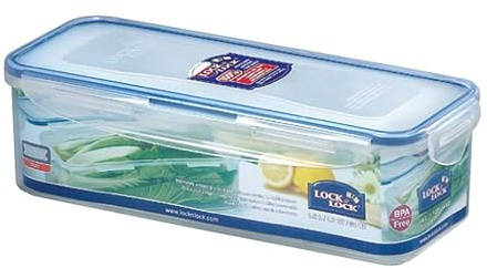 Lock & Lock Classic Frischhaltedose mit Rost, rechteckig, 1.6 Liter (278 x 115 x 83mm)