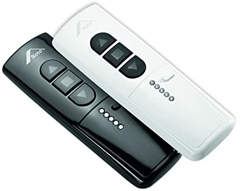 Orginal Roto handsändare trådlös handsensor 5-kanals | Upp till 5 mottagare kan styras individuellt eller tillsammans | Max räckvidd upp till 350 m | Inklusive batteri | Svart