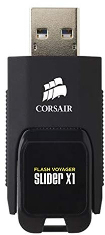 Corsair (CMFSL3X1-64GB) Flash Voyager Slider X1 64GB USB 3.0 Capless Sliding Flash Drive,Black