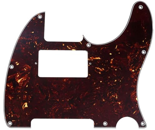 Musiclily Pro 8 Löcher Humbucker TL Schlagbrett 4 lagig Tortoise Shell | für Fender American/Mexican Standard Tele Modern Style E-Gitarre