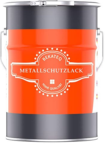BEKATEQ Metallschutzlack 4in1 Metallfarbe 2,5L Nussbraun I Grundierung + Rostschutzfarbe + Zwischenanstrich + Deckanstrich I Metalllack für Dach, Fenster, Türen, Zaun LS-570
