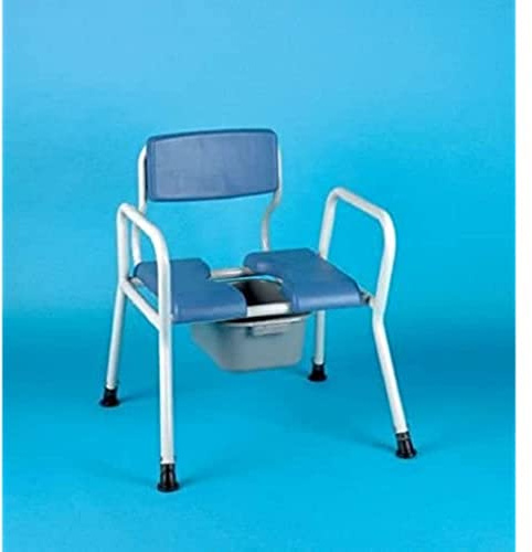 Performance Health, chaise percée, XXL, bariatrique, largeur siege de 61 cm, chaise de toilette, Hauteur réglable, Confortable, siège rembourré