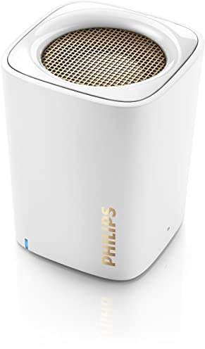 PHILIPS AUDIO BT100W/00 - Altavoz portátil Bluetooth, (3 Watt, Microfono), blanco