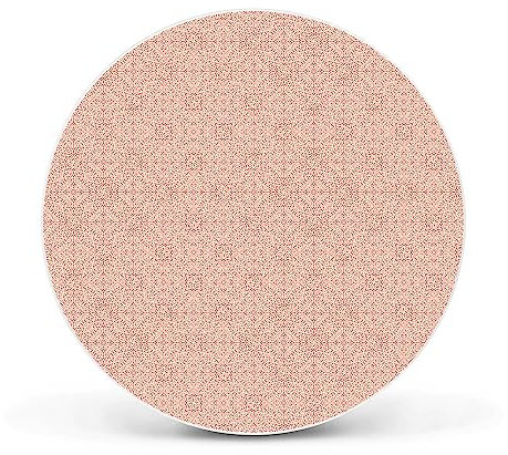 banjado Magnettafel Ø 47cm Weiß - Magnetwand aus Metall - Magnetpinnwand als Memoboard - Pinnwand Magnettafel Küche, Büro, Kinderzimmer inkl. 4 Magnete & Montageset - Rosa Arabesque