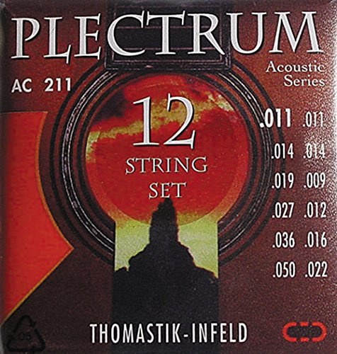Thomastik-Infeld AC211 Acoustic Guitar Strings: Plectrum Series 12 String Set E, E, D, D, G, G, D, D, A, A, E, E