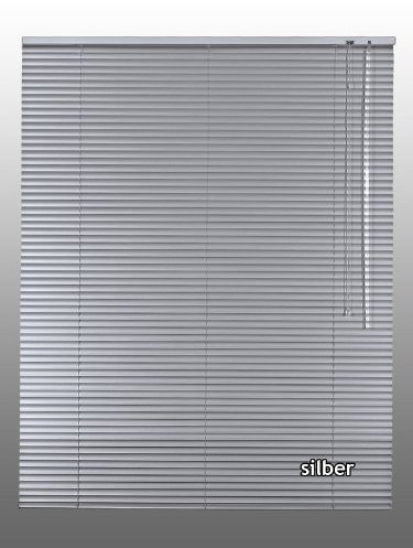 Alu-Aluminium Jalousie Rollo Jalousette 110 x 140 cm / 110x140 cm in Farbe silber - Bedienseite rechts